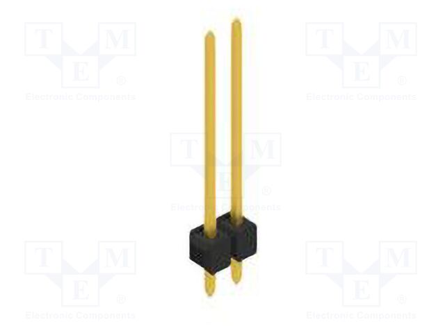 Connector: pin strips; pin header; male; PIN: 2; 2.54mm; THT; 1x2