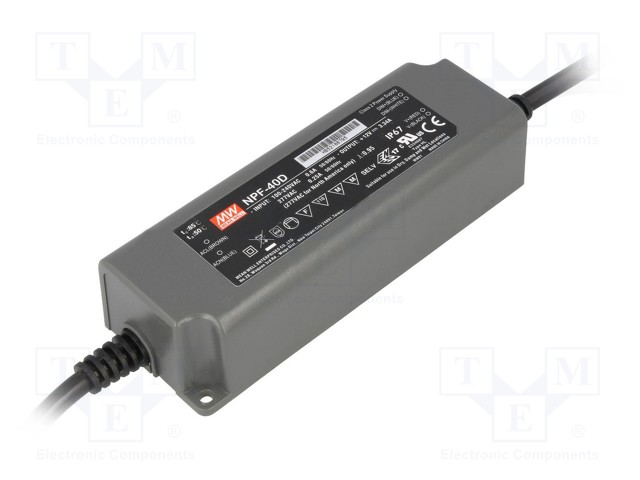 Power supply: switched-mode; LED; 40.2W; 18÷30VDC; 1.34A; IP67