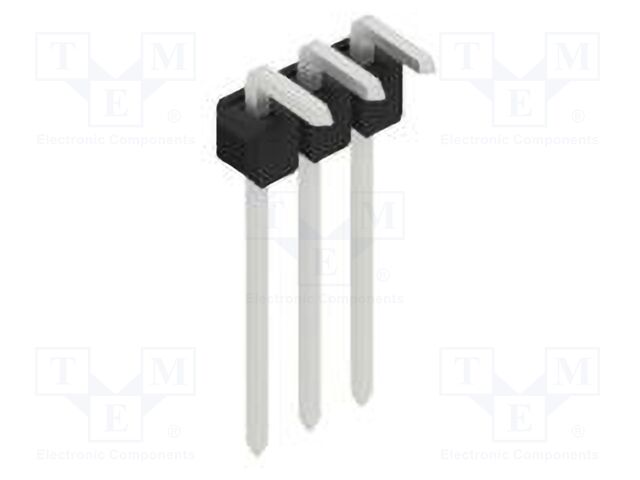 Connector: pin strips; pin header; male; PIN: 3; 2.54mm; THT; 1x3
