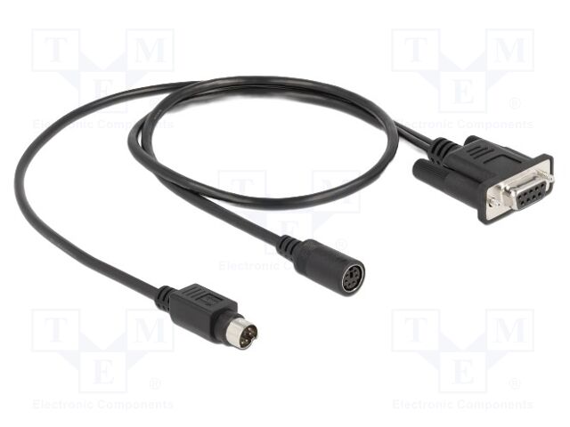 Adapter; D-Sub 9pin socket,MD6 socket,PS/2 plug; 0.59m; black