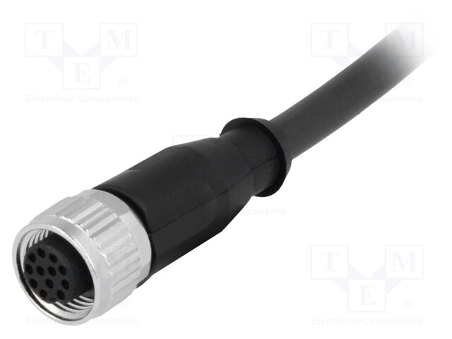 Plug; M12; PIN: 12; female; A code-DeviceNet / CANopen; 1m; cables