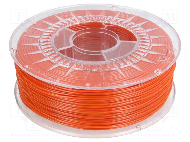 Filament: PET-G; 1.75mm; orange (dark); 1kg; ±0,5%