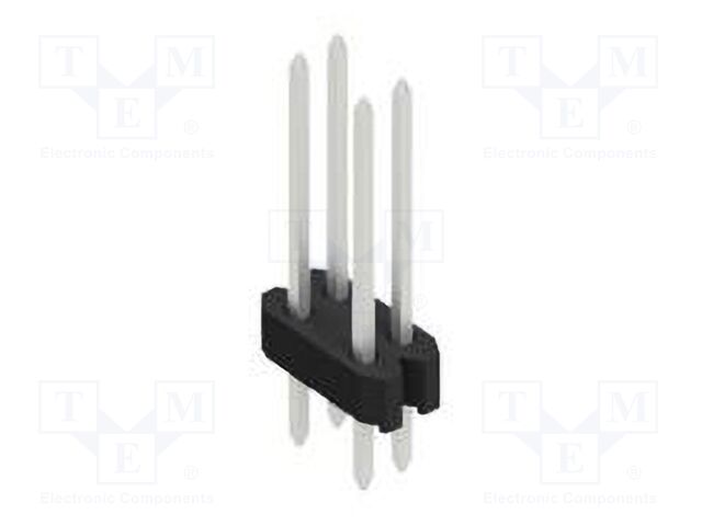 Connector: pin strips; pin header; male; PIN: 4; 1.27mm; THT; 2x2