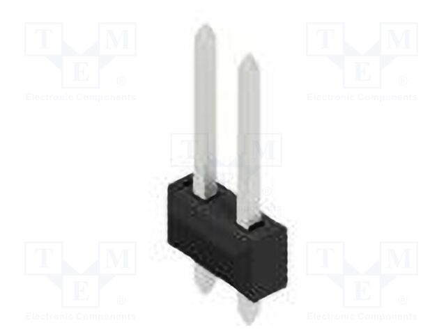 Connector: pin strips; pin header; male; PIN: 2; 2.54mm; THT; 2x1