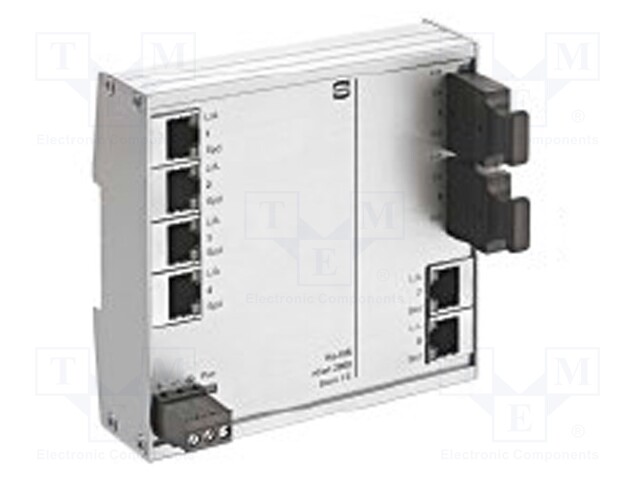 Industrial module: switch Ethernet; unmanaged; 9÷60VDC; RJ45,SC