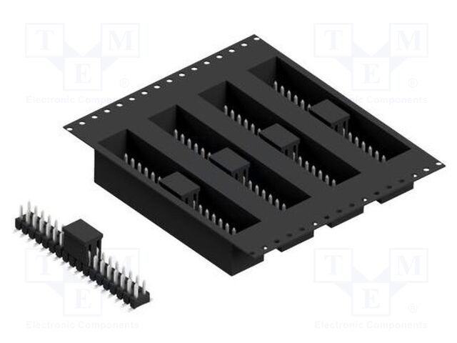 Connector: pin strips; pin header; male; PIN: 36; 2.54mm; SMT; 2x18