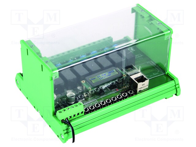 Ethernet relay card; Channels: 8; Power supply: 12VAC/DC / 500mA