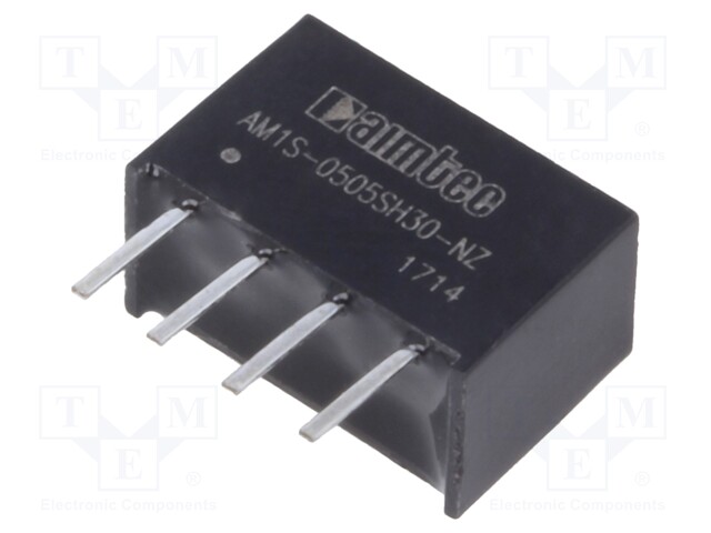 Converter: DC/DC; 1W; Uin: 4.5÷5.5V; 5VDC; Iout: 200mA; SIP4; 1.8g