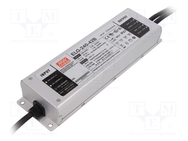 Power supply: switched-mode; LED; 239.82W; 42VDC; 5.71A; IP67