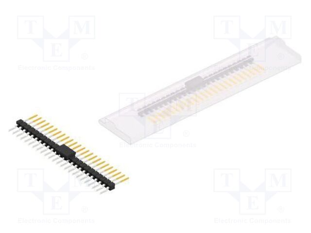 Connector: pin strips; pin header; male; PIN: 24; 2.54mm; SMT; 1x24