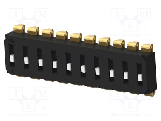 Switch: DIP-SWITCH; Poles number: 10; OFF-ON; 0.025A/24VDC; Pos: 2