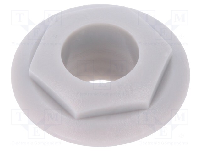 Nut with external thread; for S4 series Jack sockets; grey