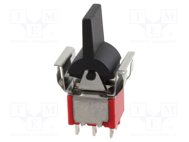 ROCKER; DP3T; Pos: 3; (ON)-OFF-(ON); 2A/250VAC; 5A/28VDC; black