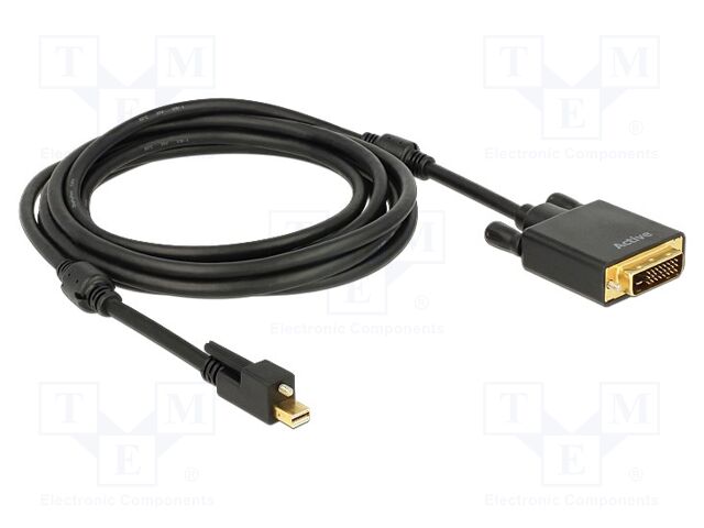 Cable; DVI-D (24+1) plug,mini DisplayPort plug; Len: 3m; black