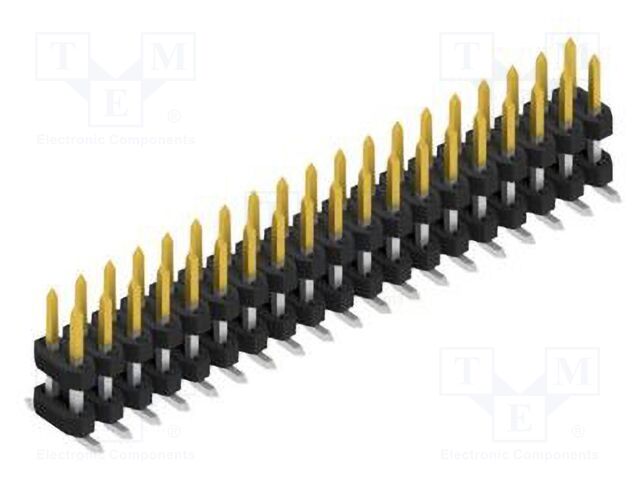 Connector: pin strips; pin header; male; PIN: 38; 2mm; SMT; 2x19
