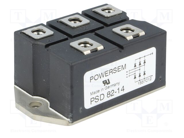 Three-phase bridge rectifier; Urmax: 1.4kV; If: 88A; Ifsm: 750A