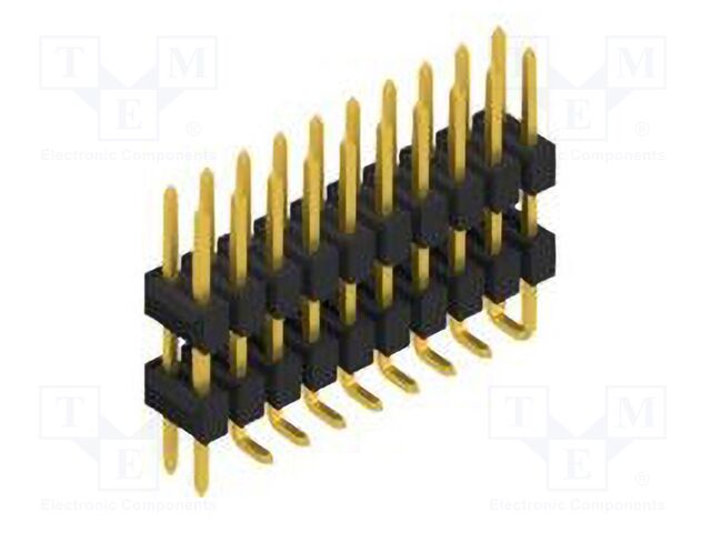 Connector: pin strips; pin header; male; PIN: 20; 2.54mm; SMT; 2x10