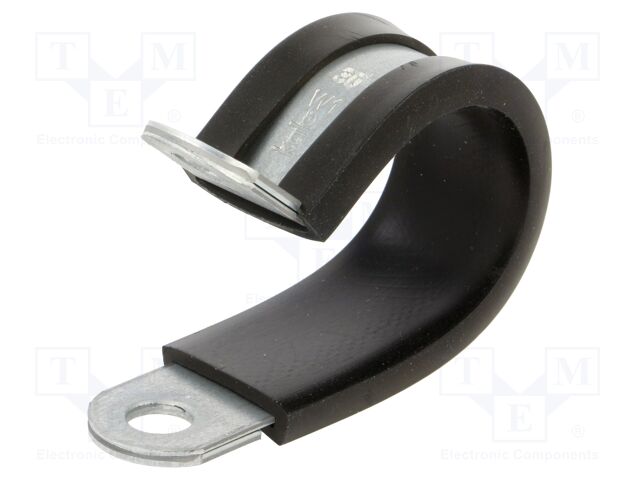 Fixing clamp; ØBundle : 30mm; W: 20mm; steel; Cover material: EPDM