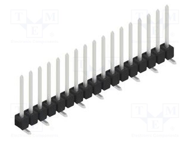 Connector: pin strips; pin header; male; PIN: 17; 2.54mm; SMT; 1x17