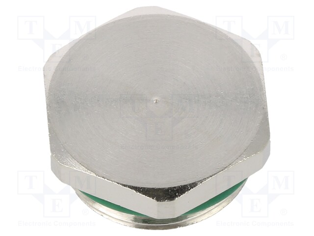 Stopper; M32; IP68; Mat: brass; Body plating: nickel