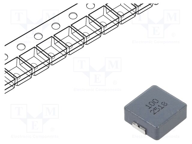 Inductor: wire; SMD; 10uH; ±20%; 13.5x12.5x4.8mm