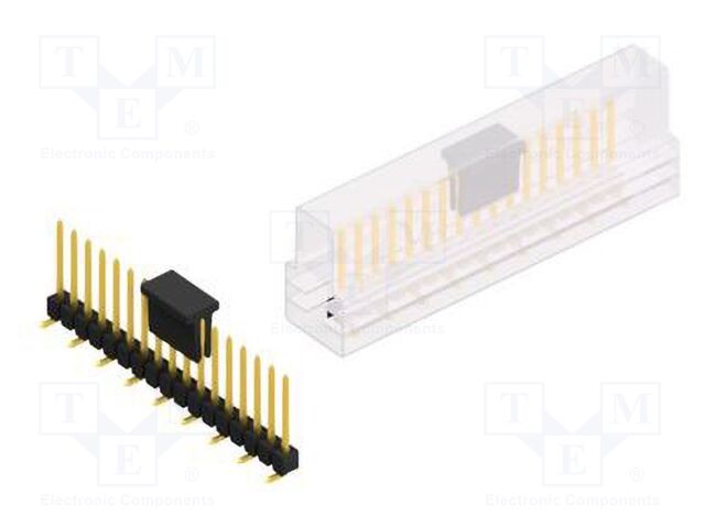 Connector: pin strips; pin header; male; PIN: 17; 2.54mm; SMT; 1x17