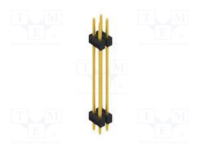 Connector: pin strips; pin header; male; PIN: 4; 2.54mm; THT; 2x2