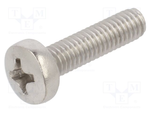 Screw; M4x16; Head: button; Phillips; PH2; A2 stainless steel