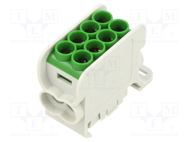 Splice terminal: distribution block; for DIN rail mounting