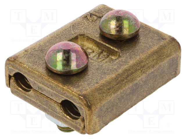 Brass; 80mm2; none; screw terminal; for cable; straight; Mat: brass