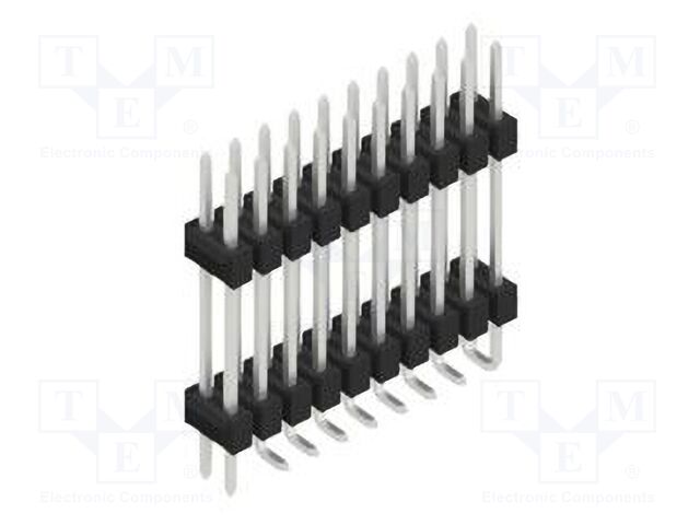 Connector: pin strips; pin header; male; PIN: 20; 2.54mm; SMT; 2x10