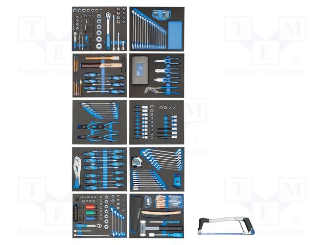 Kit: general purpose; tool trolley; 308pcs.
