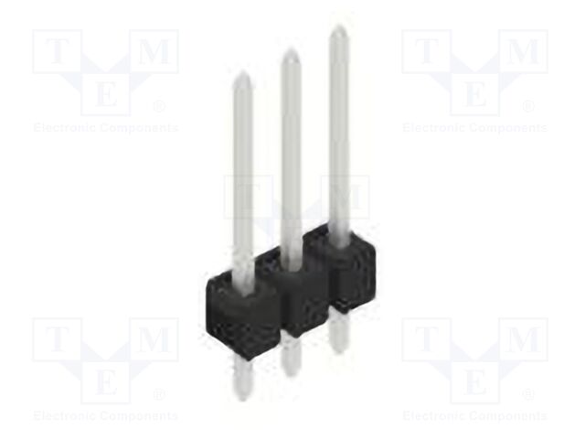 Connector: pin strips; pin header; male; PIN: 3; 2.54mm; THT; 1x3