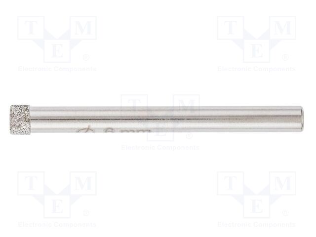 Drill bit; Ø: 6mm; for stoneware; Drill Bit: diamond