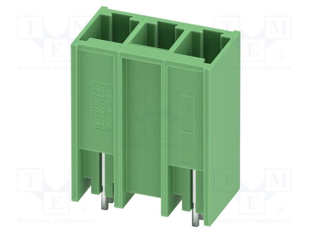PCB headers, nominal cross section: 6 mm?, color: green, nom