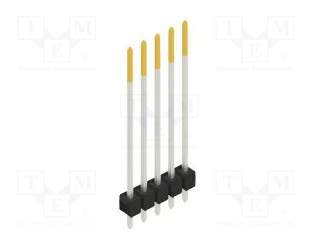 Connector: pin strips; pin header; male; PIN: 5; 2.54mm; THT; 1x5