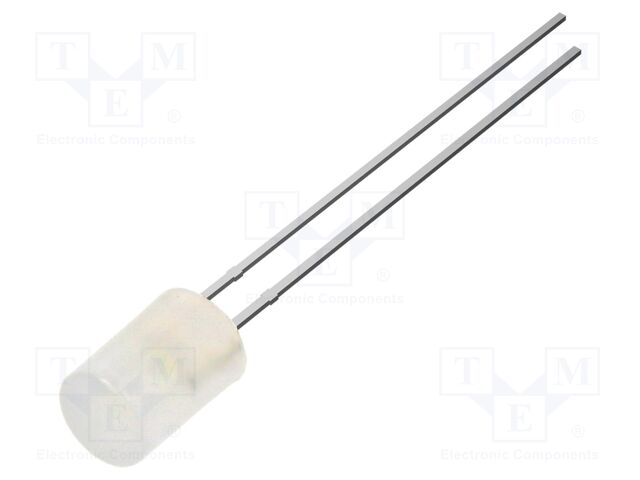 LED; white; 5mm; 150mcd; 100°; Front: flat; 2.8÷3.4VDC; No.of term: 2