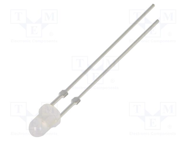 LED; orange; 3mm; 1120÷1560mcd; 40°; Front: convex; 2.1÷2.6VDC