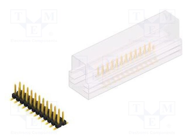 Connector: pin strips; pin header; male; PIN: 24; 2.54mm; SMT; 2x12
