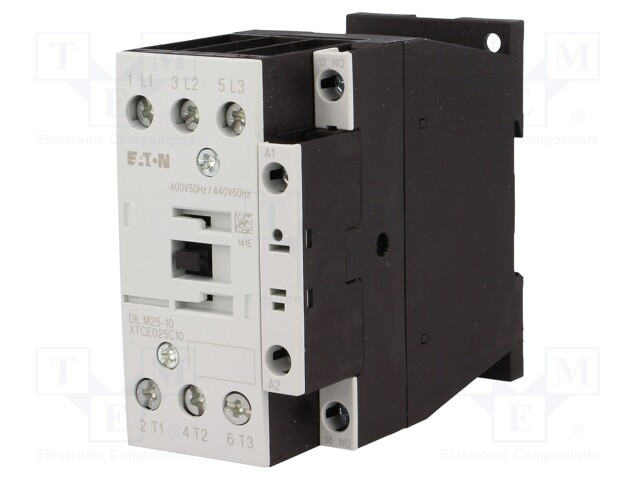 Contactor: 3-pole; NO x3; Auxiliary contacts: NO; 400VAC; 25A; 690V