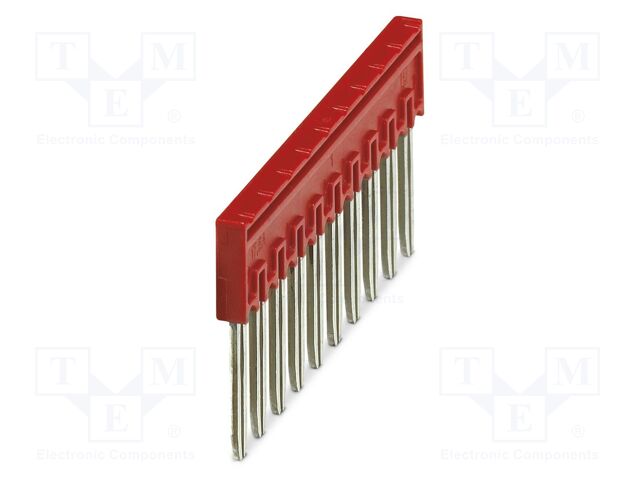 Bridge; PA; L: 30mm; ways: 10; W: 80.3mm; H: 30mm; Body: red
