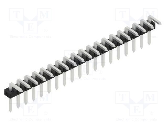 Connector: pin strips; pin header; male; PIN: 19; 2mm; THT; 1x19