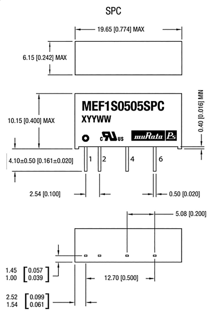 Converter: DC/DC; 1W; Uin: 3.135÷3.465V; Uout: 3.3VDC; Iout: 303mA