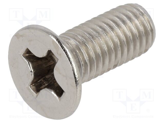 Screw; M8x20; Head: countersunk; Phillips; PH4; A2 stainless steel