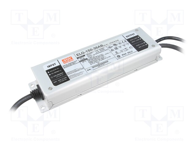 Power supply: switched-mode; LED; 105W; 36VDC; 32.4÷39.6VDC; IP65