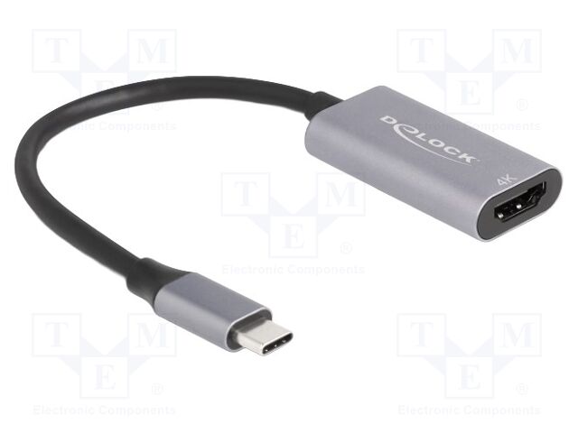 Adapter; HDMI socket,USB C plug; High Speed + Ethernet; 0.15m