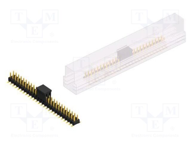 Connector: pin strips; pin header; male; PIN: 52; 2.54mm; SMT; 2x26