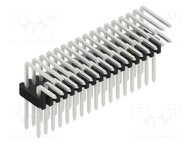 Connector: pin strips; pin header; male; PIN: 34; 1.27mm; THT; 2x17