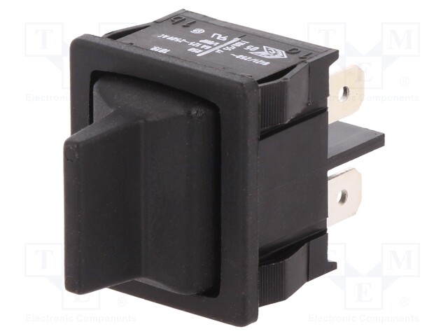 Switch: toggle; Pos: 3; DP3T; (ON)-OFF-(ON); 6A/250VAC; -20÷100°C