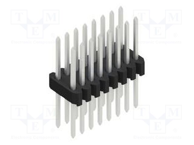 Connector: pin strips; pin header; male; PIN: 16; 1.27mm; THT; 2x8